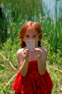 Grass people girl flower Photo