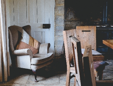 Table wood house chair Photo