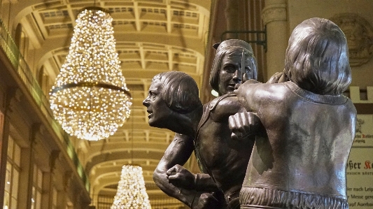 Foto Monumen patung seni leipzig
