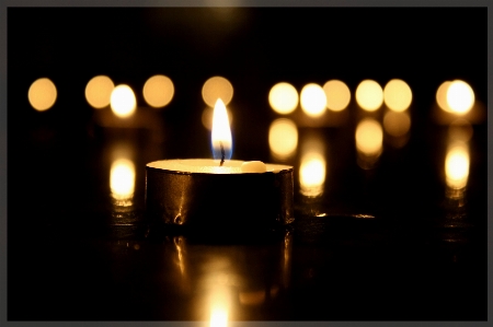 Light fire darkness candle Photo