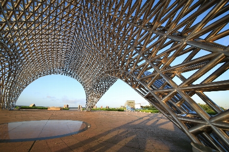 Foto Pantai arsitektur struktur menjembatani