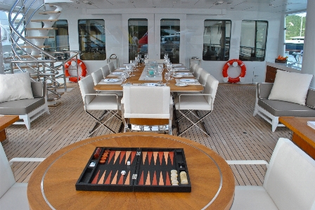 Deck boat restaurant ship Photo