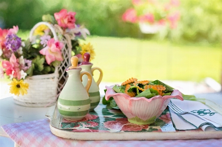 植物 花 夏 食事 写真