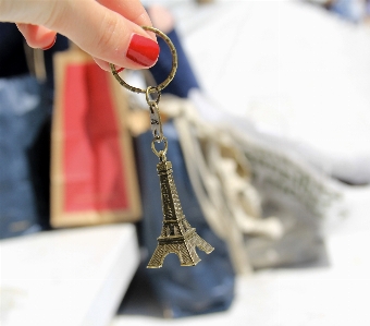 Hand chain eiffel tower paris Photo