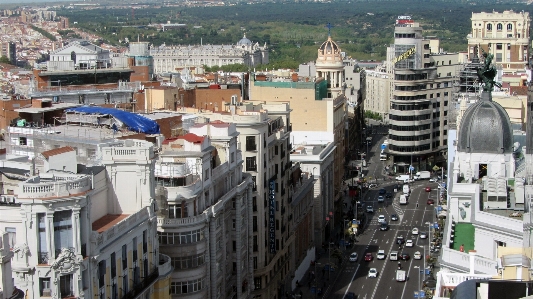 Architecture skyline traffic town Photo