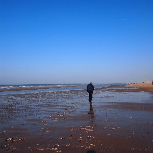 Man beach sea coast Photo