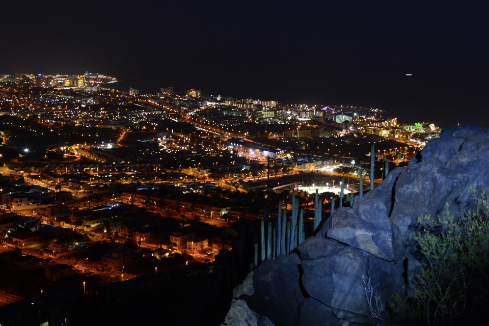 Horizont nacht sicht stadt