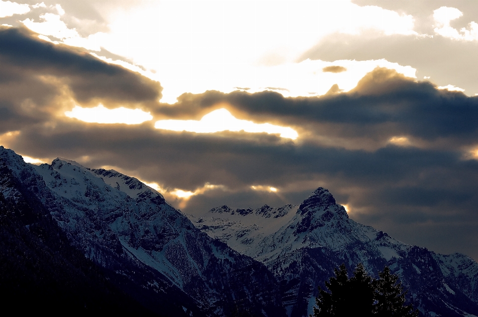 Paysage nature montagne neige