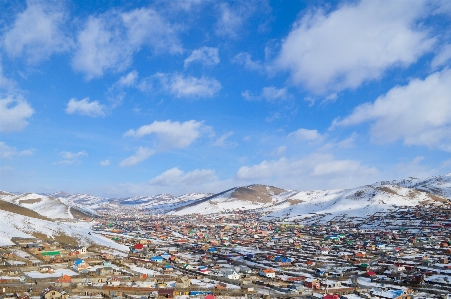 Landscape sea mountain snow Photo