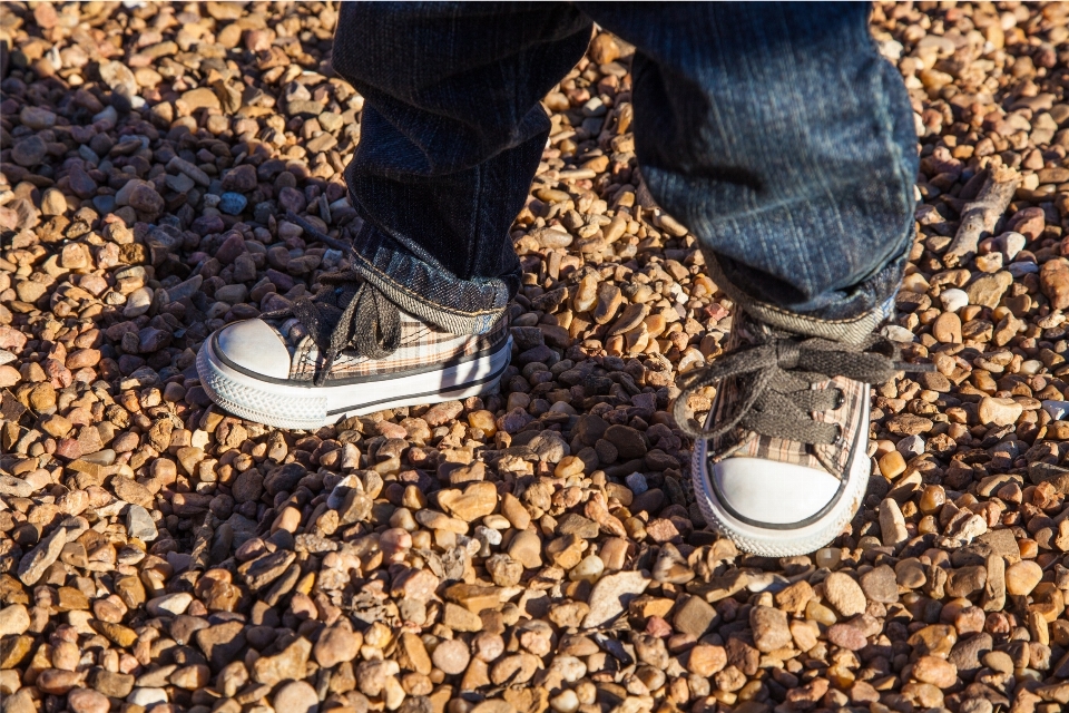 Chaussure enfant jambe jeans