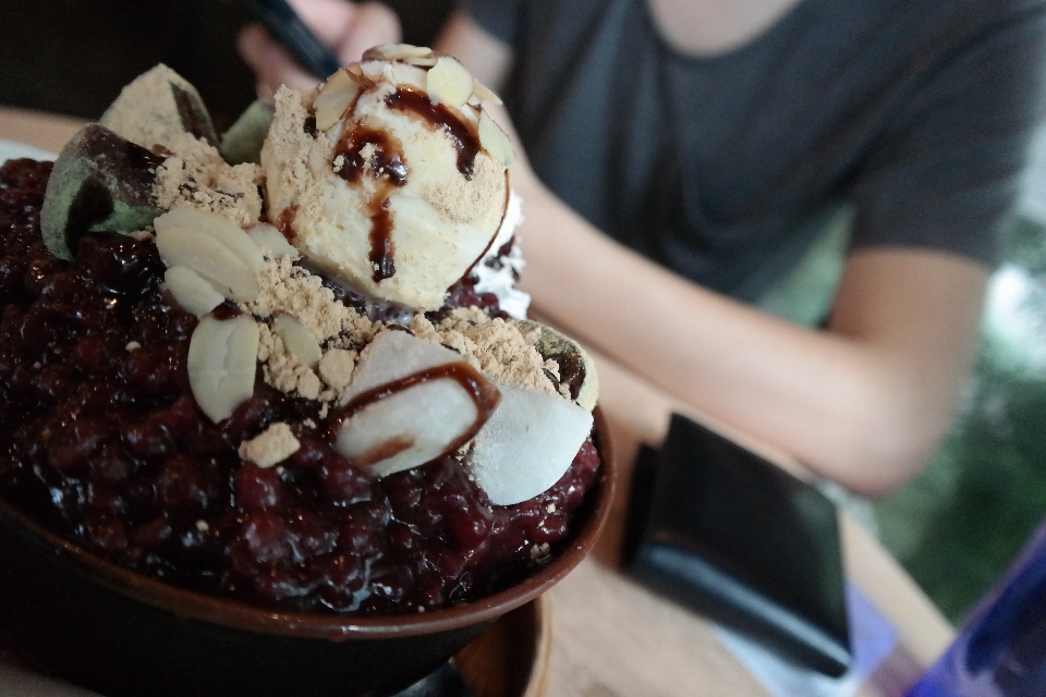 été glace plat repas