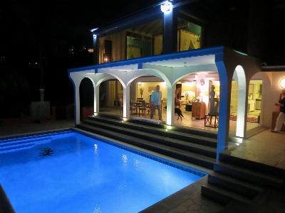 Photo Nuit villa loger piscine