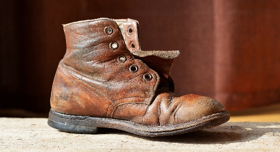 Shoe wood leather antique Photo