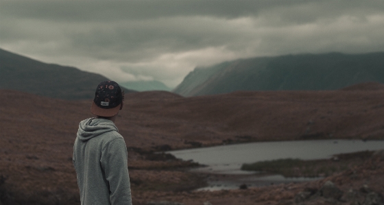 Man landscape water wilderness Photo