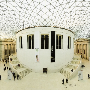 Architecture people staircase ceiling Photo