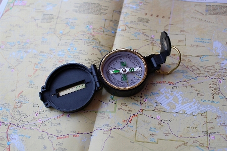 Hand compass map circle Photo