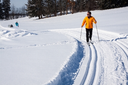 Photo Paysage neige hiver piste