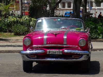 Car retro vehicle pink Photo