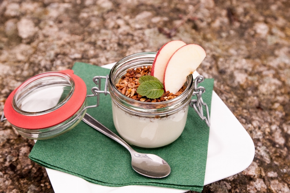 Apple glass meal food