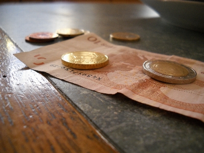 Table wood money business Photo