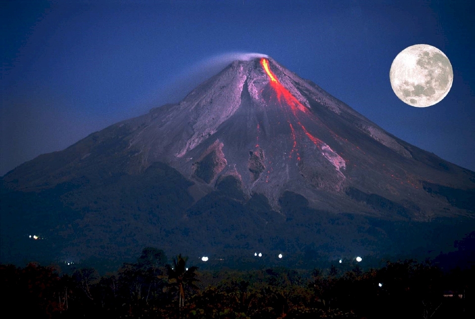 Landscape mountain night atmosphere