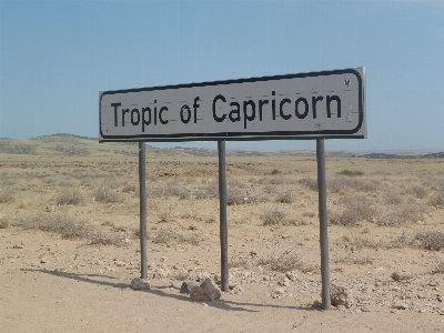 Landscape desert travel sign Photo