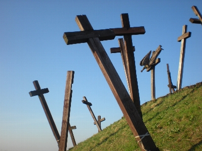 Photo Vent statue symbole croix