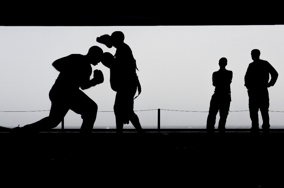 Homme silhouette noir et blanc
 personnes