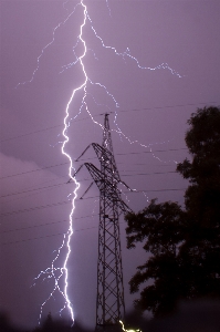 Weather storm power pole electricity Photo