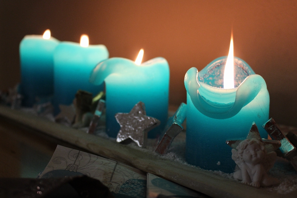 Light flame blue christmas