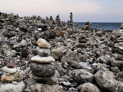 Sea coast sand rock Photo