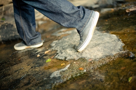 Water rock walking people Photo