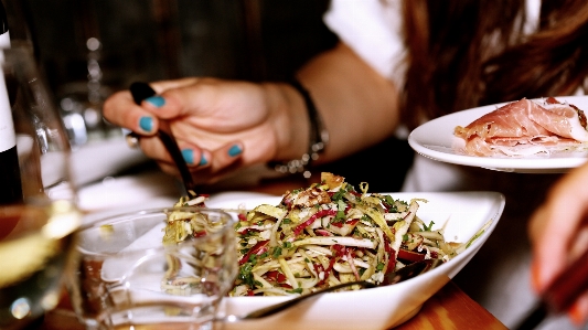 Table glass restaurant dish Photo