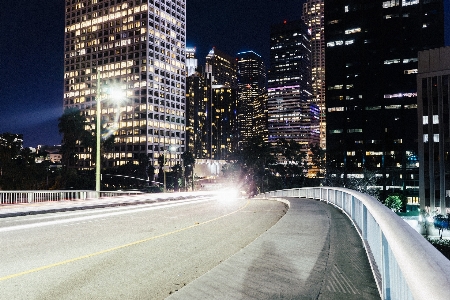 Snow light road bridge Photo