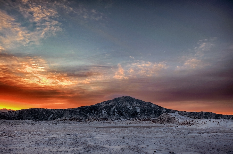 Landscape sea horizon mountain