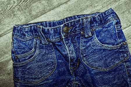 Jeans blue clothing material Photo