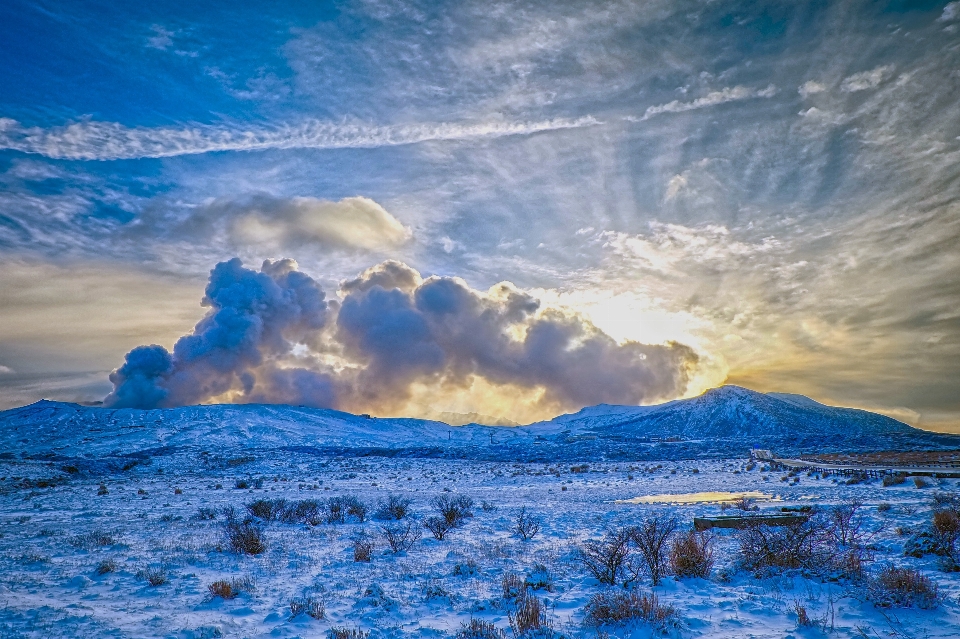 Landscape horizon mountain snow