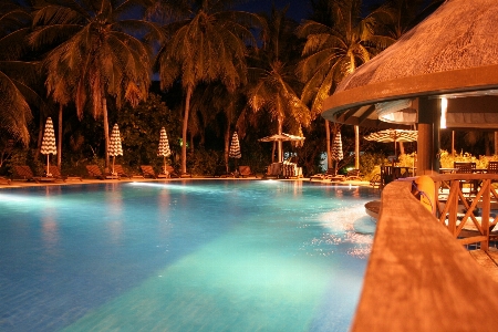 Night pool evening swimming Photo