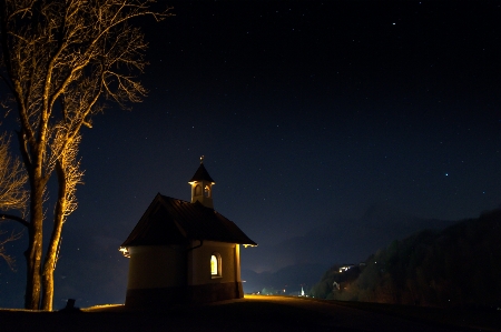 Mountain light sky night Photo