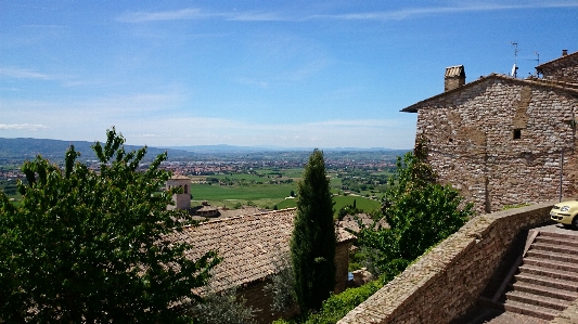 Landscape mountain hill town Photo