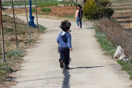 Walking people running country Photo