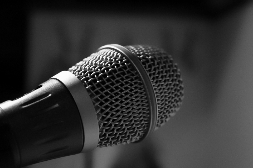 Music black and white technology microphone