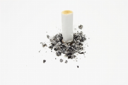 Hand isolated smoke cigarette Photo