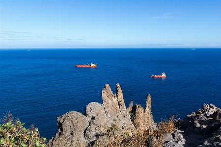 Foto Lanskap laut pesisir rock