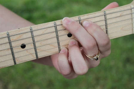 Foto Mano música guitarra acustica