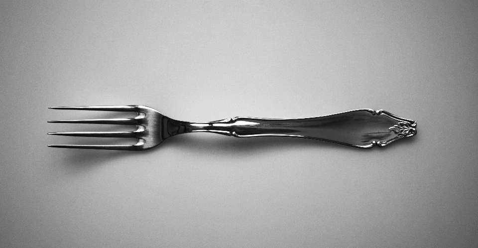 Table fork cutlery black and white