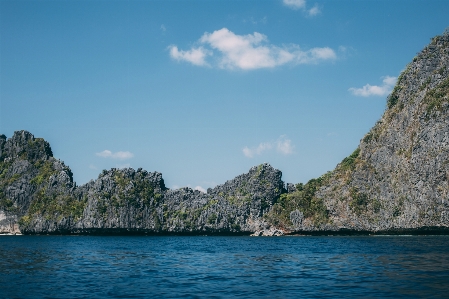 Foto Pantai lanskap laut pesisir