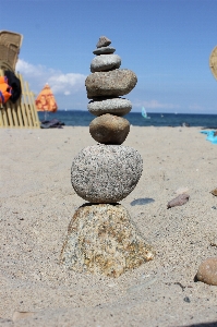 Beach sea sand rock Photo