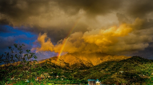 Landschaft natur berg wolke Foto