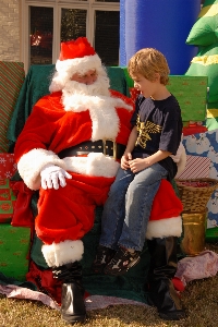 Boy child christmas beard Photo